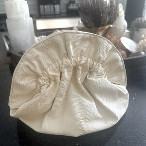 Reiss leather Cream clutch